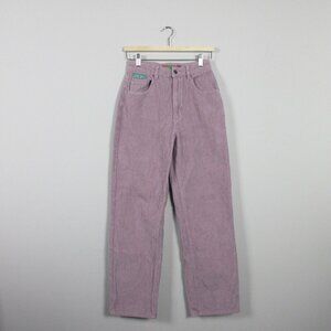 Empyre Tori Women Corduroy Pants Wide Leg High Rise 90's Retro Size 1 Purple 554